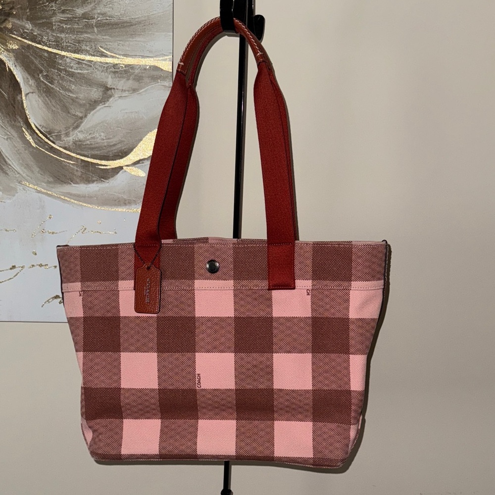 Coach Checkered Tote Bag
